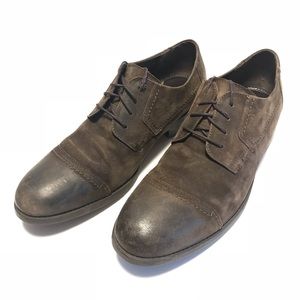 CLARKS Wallace Oiled Suede Lace Up Oxford 10 M